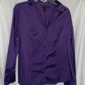 Lane Bryant Gorgeous Purple Button up long sleeve